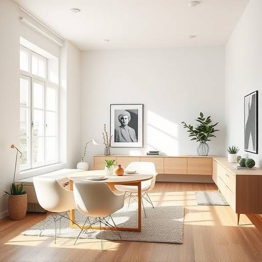 Photographie d'un intérieur lumineux d'une maison à Marseille.